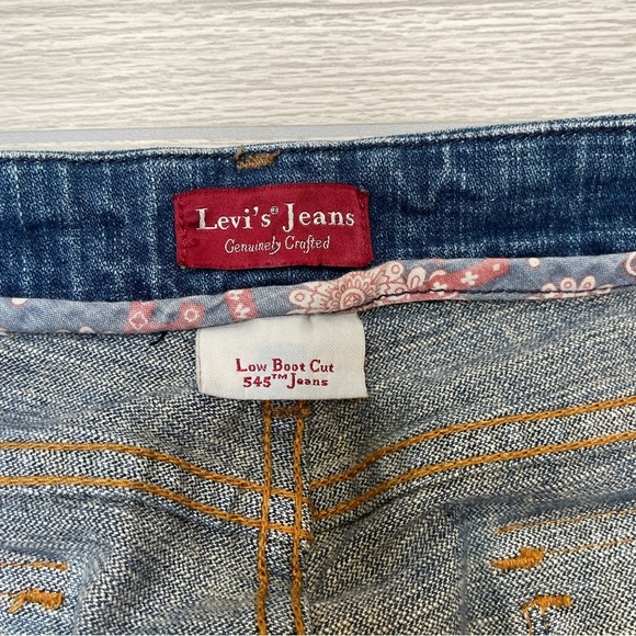 Levi’s 545 Low Bootcut Denim Blue Jeans Y2K Fashion Women’s Size 12 Medium - Picture 6 of 16
